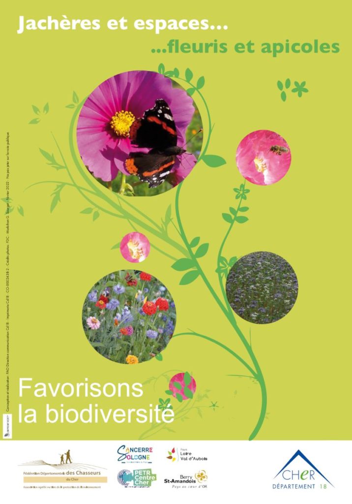affiche pour l'opération jachère fleuries et apicoles 2023