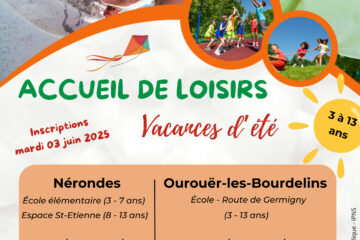 flyer recto accueil de loisirs de la CDC Pays de Nérondes.