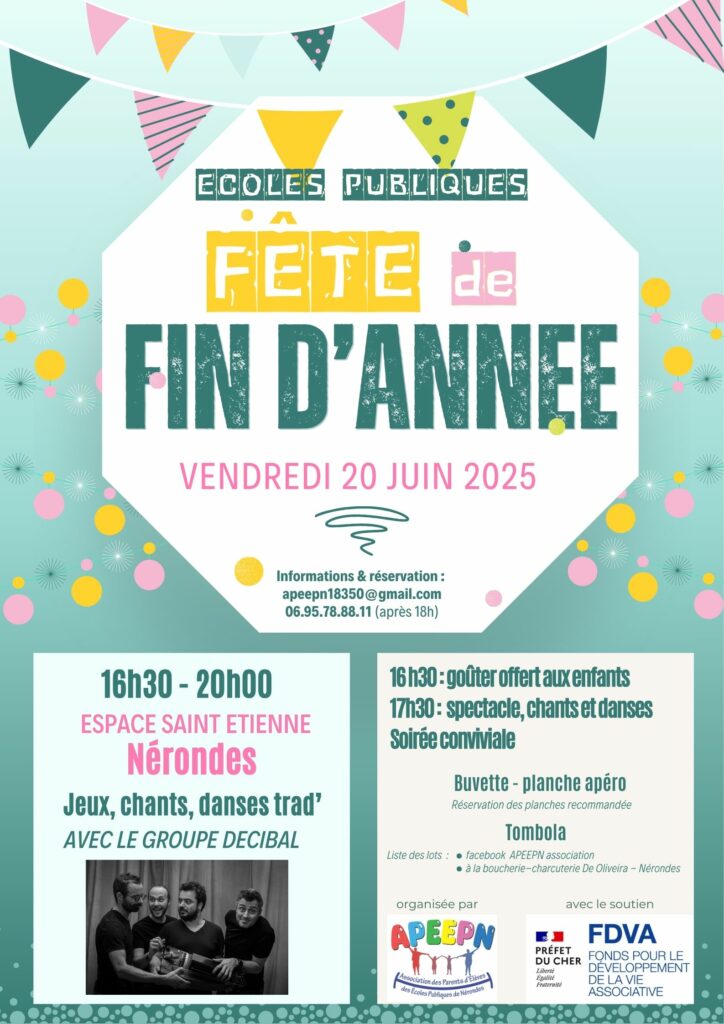 affiche fête de fin d'année de l'APEEPN