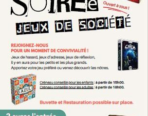 affiche soirée jeux de société à Nérondes