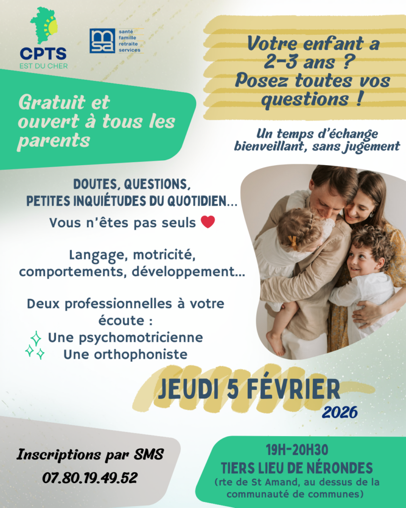 atelier à destination des parents d’enfants de 2–3 ans