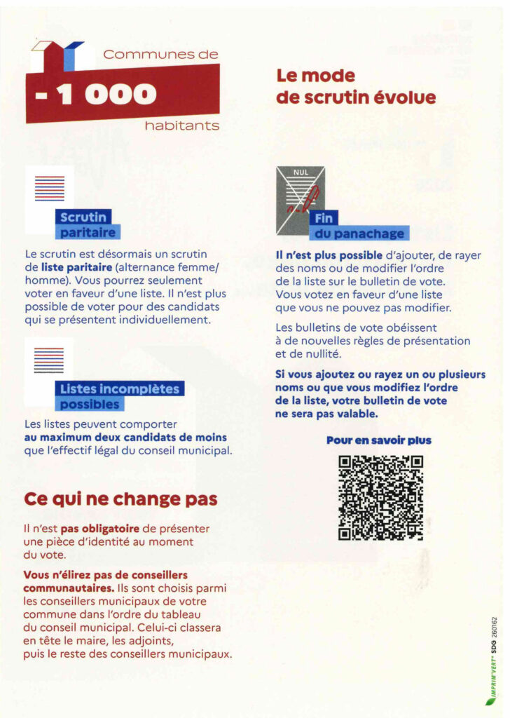 évolution du mode de scrutin