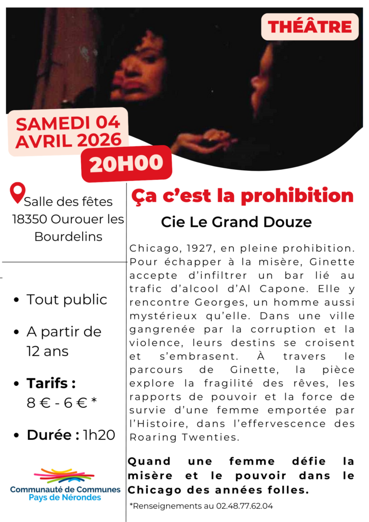 affiche spectacle "ça c'est la prohibition"