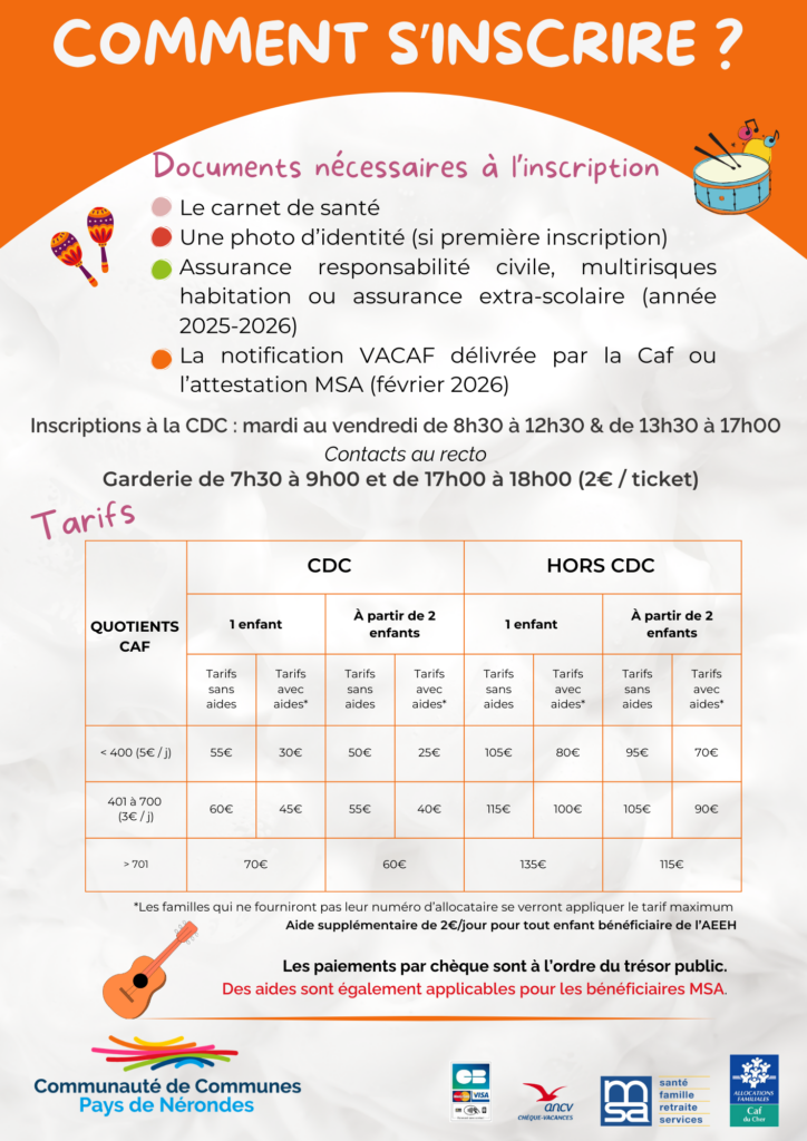 accueil de loisirs - vacances de printemps verso