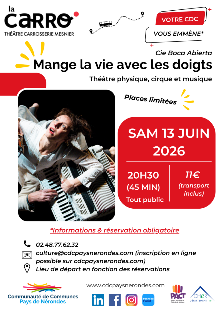 affiche théâtre Mange la vie avec les doigts