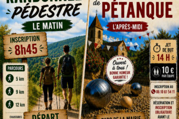 affiche randonnée et pétanque à chassy