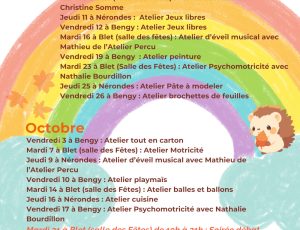 Planning du relais petite enfance